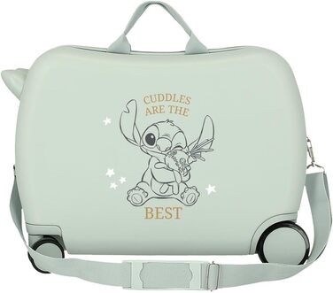 Дитяча валіза для ручної поклажі Disney Stitch Moods, жорсткий ABS-пластик, з кодовим замком та 4-ма подвійними колесами, модель Cuddles