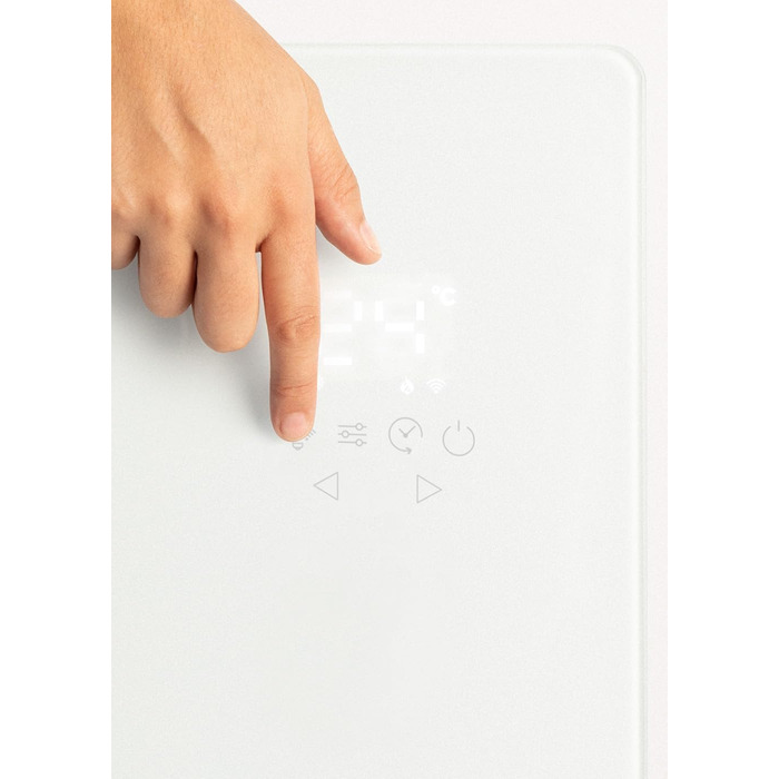 Електричний скляний конвектор CREATE/WARM CRYSTAL 2500W, Wi-Fi, тиха робота, чорний