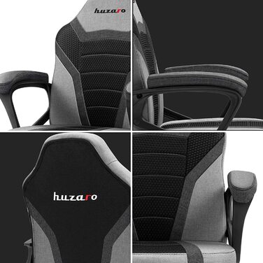 Дитяче ігрове крісло Huzaro Ranger 1.0, сіре, ергономічне, з підлокітниками, регулюванням висоти, сітка, гумові колеса, для геймерів та навчання