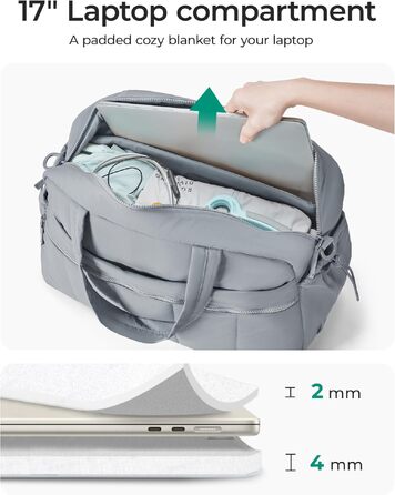 Спортивна сумка-даффл BAGMART Puffer на 24 л для жінок, містка сумка для подорожей та вікендів (темно-сіра, L)