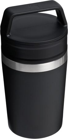 Термокружка Stanley Cafe To Go - 0.23L, чорна - нержавіюча сталь, 4 години тепла, 5 годин холоду
