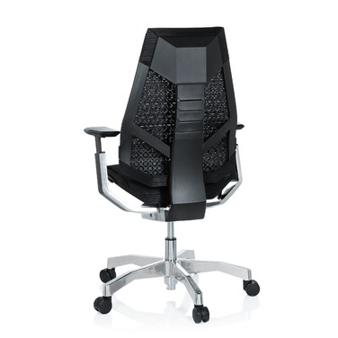 Офісне крісло GENIDIA з сітчастою спинкою, чорне
