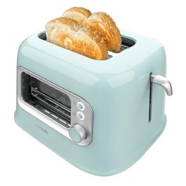 Тостер Cecotec RetroVision Blue вертикальний, 700 Вт, 2 слоти, ретро-дизайн, автоматичне вимкнення