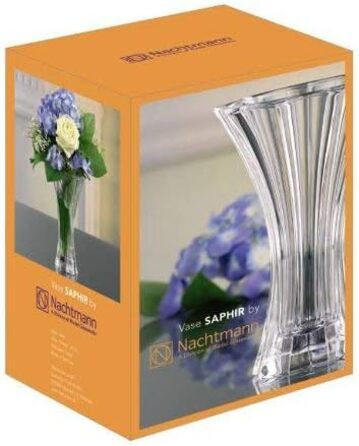 Ваза, кришталь, 24 см, 0080501-0, сапфір, прозора, 80 501