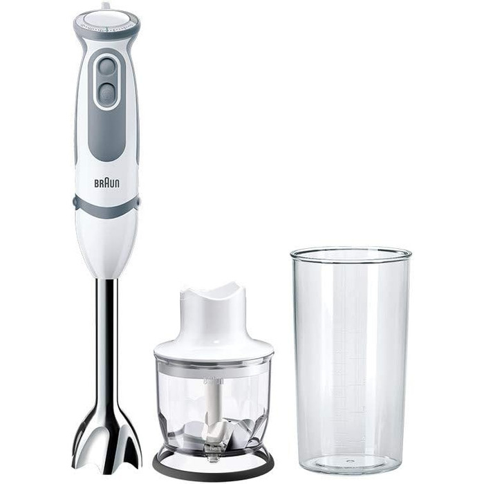 Міксер ручний Braun MultiMix 5 HM51.00WH білий, 750 Вт, 9 швидкостей, SmartMix, нержавіюча сталь