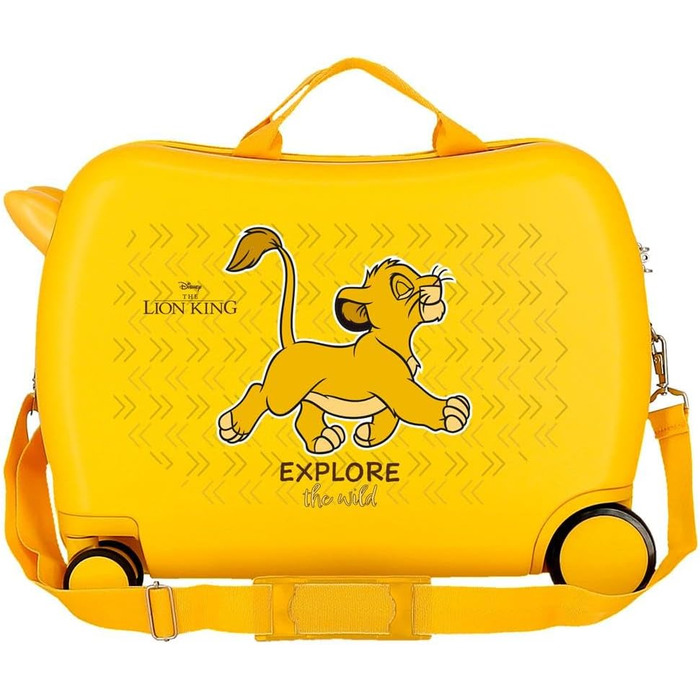 Дитяча валіза Disney Joumma Король Лев жовта, 33x50x20 см, жорсткий корпус, 33 л, ручна поклажа