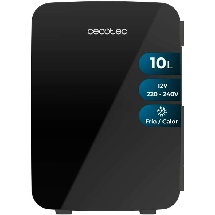 Міні-холодильник Cecotec Bolero MiniCooling Bahamas Black 10 л, 12V/220V, для авто і дому, охолодження та нагрів, 7-65°C, портативний