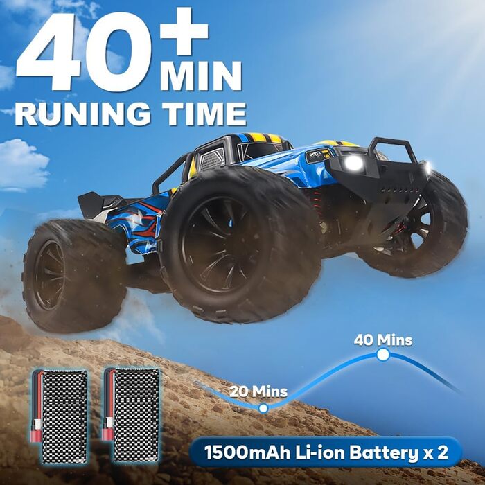 Радіокерований позашляховик Monstertruck 1:16 4WD 40 км/год для дітей та дорослих 8+