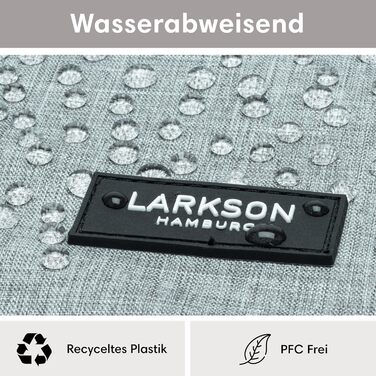 Рюкзак LARKSON Rolltop для жінок і чоловіків, з відділенням для ноутбука, універсальний для роботи, навчання, подорожей, велосипеду, водовідштовхувальний, сірий, великий розмір