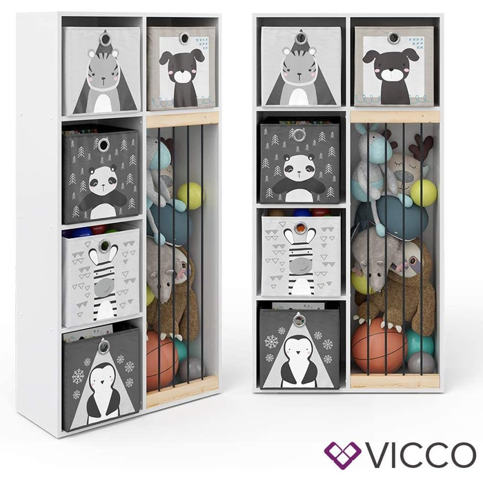 Дитячий стелаж Vicco Marvin білий 72x143 см без коробок