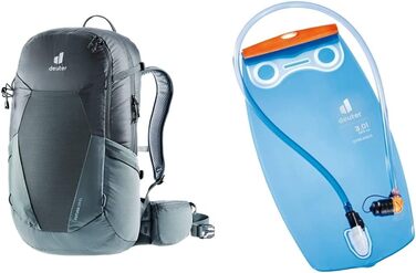 Рюкзак для туризму Deuter Futura 29 EL з гідратором 3 л, графітовий, 29 л, для високих людей