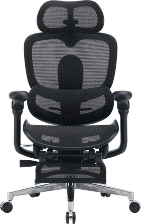 Крісло офісне Sihoo C500 V2 Black з підставкою для ніг