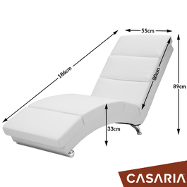 Relax Lounger London біла штучна шкіра