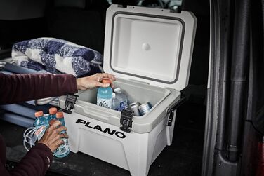 Термоконтейнер Plano Frost 21 л з кошиком, білий/чорний, ізоляційний бокс для льоду для кемпінгу, риболовлі, пікніка