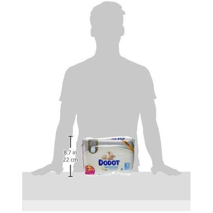 Дитячі підгузки Dodot Sensitive, розмір 3 (6-10 кг), 224 шт. + 40 вологих серветок, гіпоалергенні, без пластику, місячний набір