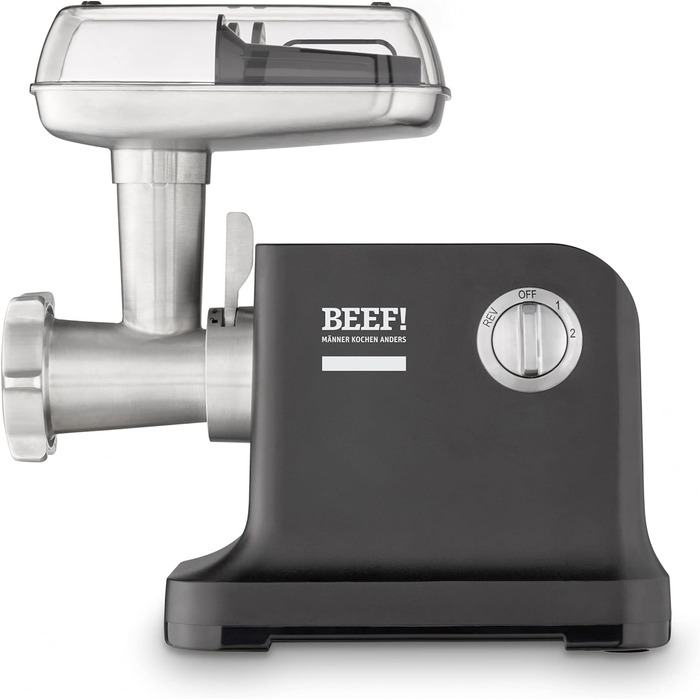 Електрична м'ясорубка Caso FW 2000 BEEF-Edition, алюмінієвий корпус, 2 кг