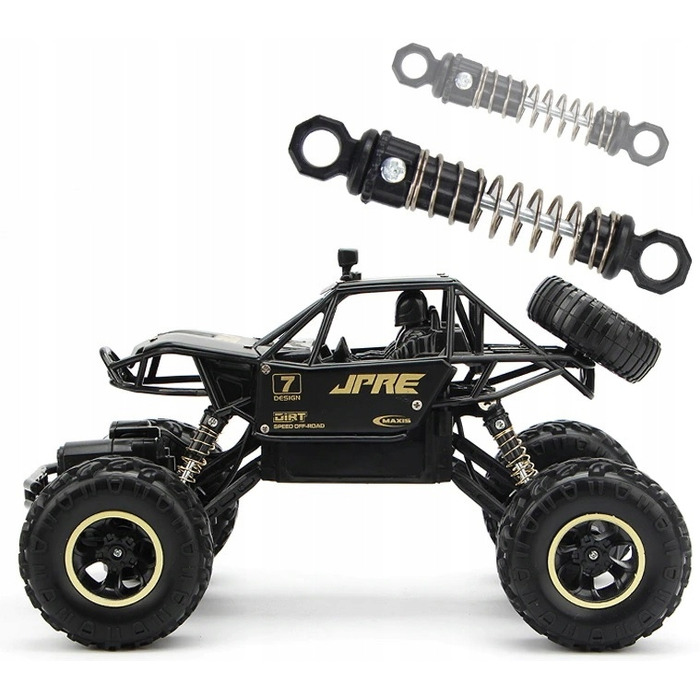 Радіокерована позашляхова машина TradeBaazar 4x4, чорна, масштаб 1:16, швидкість 15 км/год