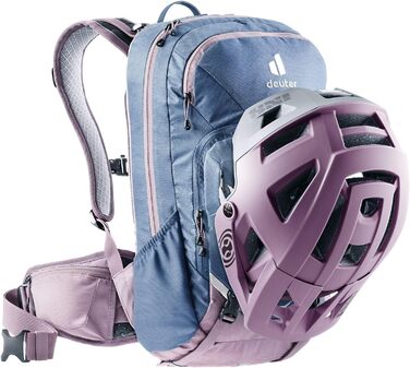 Жіночий велосипедний рюкзак Deuter Attack 14 SL з протектором, 14 л, синій Marine-grape