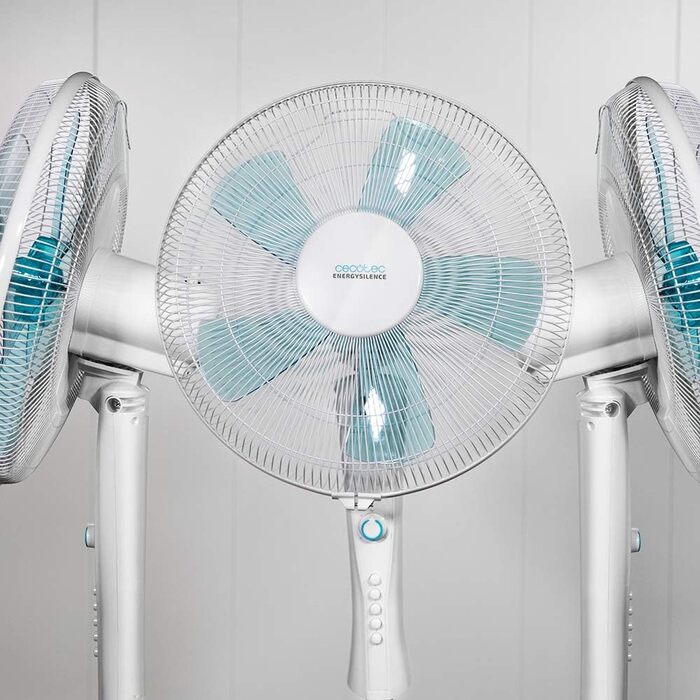 Вентилятор Cecotec EnergySilence 510 40 см, 5 лопатей, 3 швидкості, регульована висота, мідний двигун, чорний