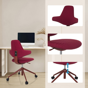 Офісне крісло / дизайнерське поворотне крісло PALIANO red hjh OFFICE