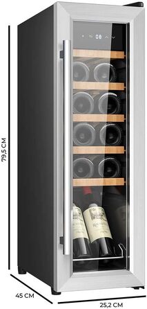 Винний шаф для 24 пляшок Cecotec Bolero GrandSommelier 2050 Black - компресорний, 5-18°C, низький рівень шуму