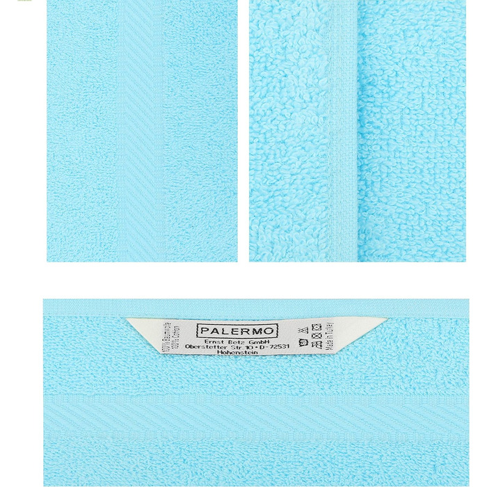 Набір рушників Betz PALERMO 12 шт, 100% бавовна, 50x100 см, рожевий і бірюзовий