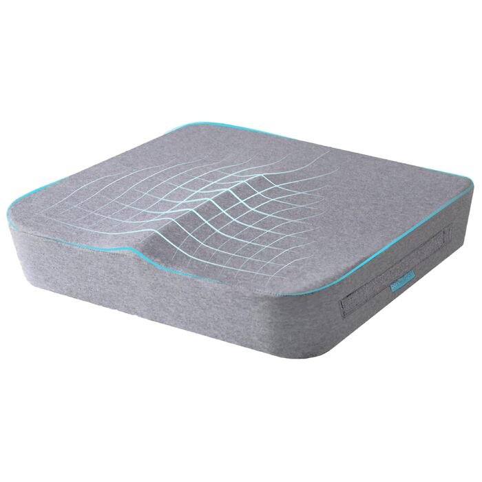 Ортопедична подушка для сидіння з піни Memory Foam – для офісного крісла, авто, інвалідного візка, підвищення сидіння, дорослим. Чорна, 41x41x5 см