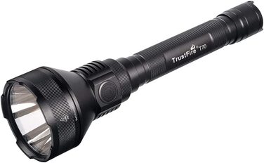 Ліхтарик TrustFire T70 LED, 2300 люмен, акумуляторний, тактичний, надяскравий, 1000 м, IPX8, 5 режимів, для полювання, кемпінгу, надзвичайних ситуацій, чорний