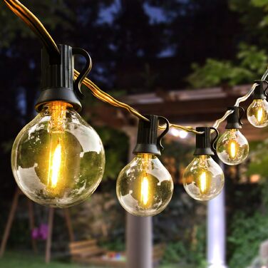 Гірлянда світлодіодна AVANLO для вулиці 30.4м, 100 LED, водонепроникна, кулясті лампи G40 для саду, балкону, весіль, вечірок
