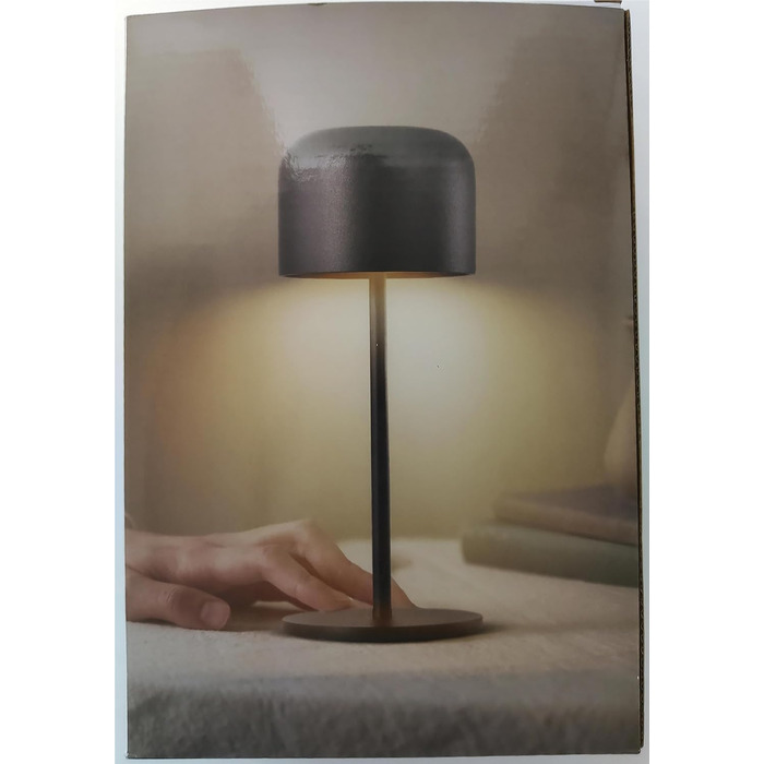 Klighten Набір з 2-х бездротових LED настільних ламп з акумулятором, димуванням, IP54, 21 см, USB-C, для дому та вулиці, антрацит, 3000K-6000K, тепле/нейтральне/холодне світло