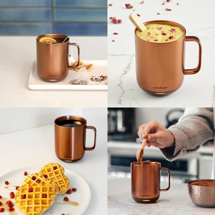 Розумний термокружка Ember Smart Mug 2, 295 мл, з регулюванням температури, керування через додаток, акумулятор, LED дисплей, мідний колір