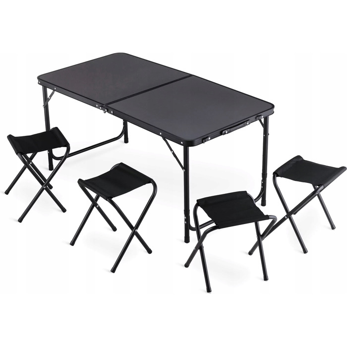 Туристичний стіл Outtec, 60 x 120 x 54,5 см, чорний