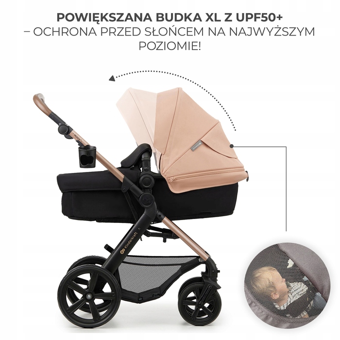 Багатофункціональний візок Kinderkraft Moov 2 3в1, бежевий