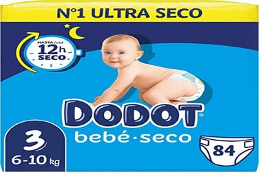 Підгузки Dodot Bebé-Seco розмір 3 (6-10 кг), 84 шт, забезпечують сухість до 12 годин