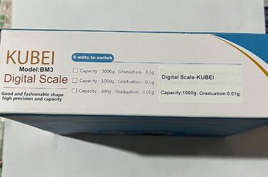 KUBEI електронні кухонні ваги 1 кг/0,01 г з USB зарядкою, високоточна цифрова вага з нержавіючої сталі для кухні, ювелірних виробів, монет, порошків