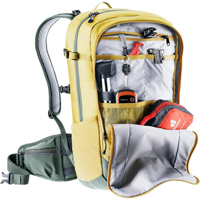 Рюкзак Deuter Flyt 20 з протектором для велосипеда, унісекс, жовто-зелений