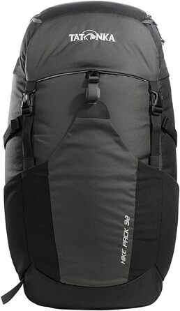 Рюкзак для походів Tatonka Hike Pack 32 л з вентиляцією спини та дощовиком, легкий і зручний туристичний рюкзак, чорний/сірий