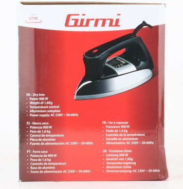Сухий праска Girmi, чорний, універсальний