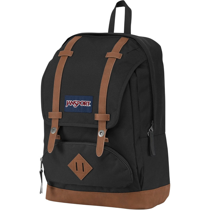 Рюкзак JanSport CORTLANDT чорний, великий, з відділенням для ноутбука 15