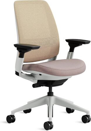 Офісний крісло Steelcase Series 2 з підтримкою спини LiveBack, 4D підлокітники, регульована підголовник, колір Трюфель, сучасний дизайн