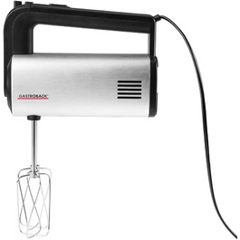 Ручний міксер GASTROBACK 40983 Design Pro, 500 Вт, 5 швидкостей, турборежим, алюмінієвий корпус, сріблясто-чорний