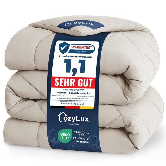 Всесезонна ковдра CozyLux з натурального льону, 240x260 см