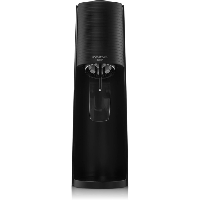 Сифон для газування води SodaStream Terra Value Pack, 2 пляшки по 1 л (придатні для ПММ) та 1 балон CO2 Quick Connect на 60 л, чорний матовий