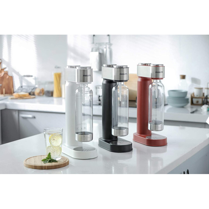 Сифон для газування води Philips GoZero ADD4902BK/10, пластиковий, 1 л, чорний
