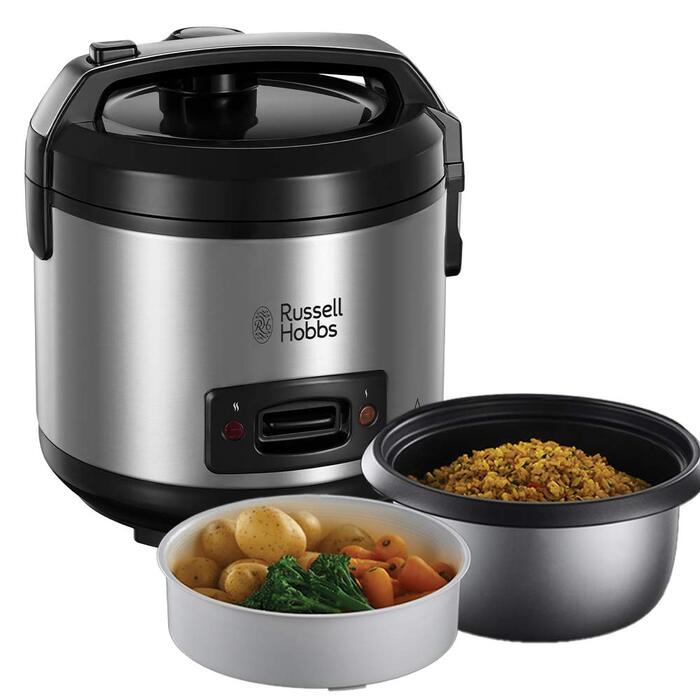 Рисоварка Russell Hobbs 27080-56 з функцією приготування на парі, 1.2л, чаша з антипригарним покриттям, нержавіюча сталь