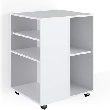 Тумба для офісу Vicco Rollcontainer, біла, 59x53 см