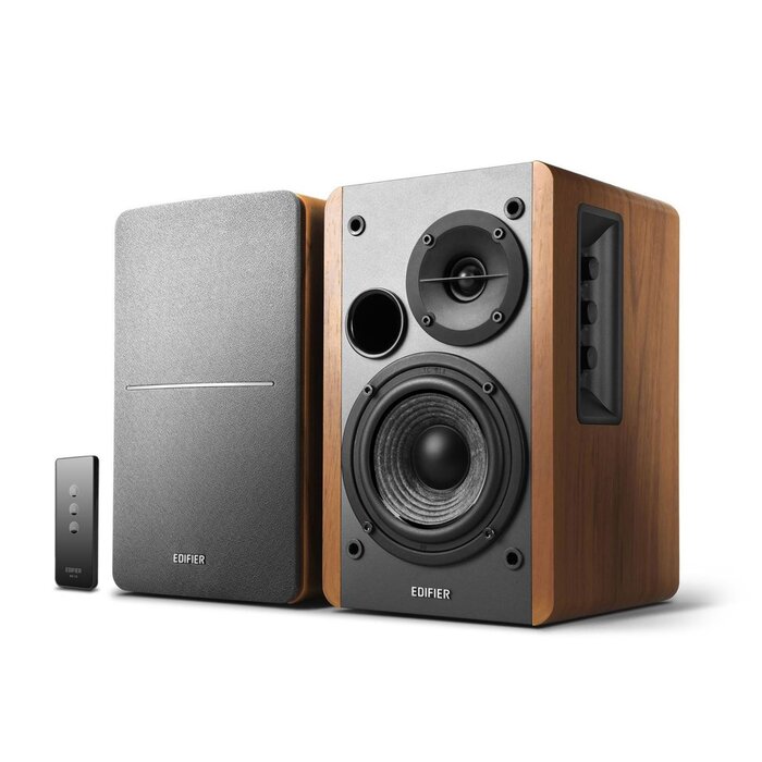 Edifier R1280T: Активні референсні колонки, пара - 2.0, 42 Вт RMS, дерев'яний корпус, коричневий колір. Ідеально для ПК та студійної роботи
