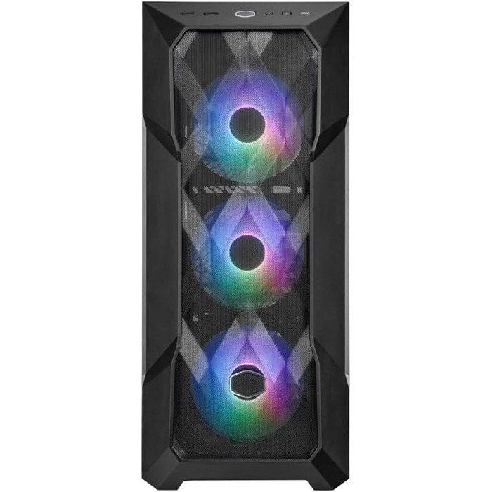 Корпус Cooler Master MasterBox TD500 Mesh V2 E-ATX, чорний, з тессельованою сіткою, 3×120 мм ARGB-вентилятори, скляна бокова панель, USB Type-C 10 Гбіт/с, знімна верхня кришка, мід-тауер