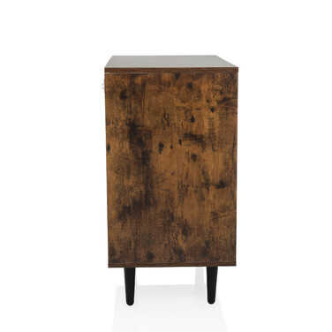 Сервант / комод LYKKJA 77x39,5x72 см 2 шухляди 2 двері коричневий/чорний hjh LIVING