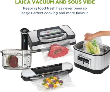 Вакуумний контейнер для продуктів Laica Vacuum Foods, прозорий, набір 1 л та 2 л